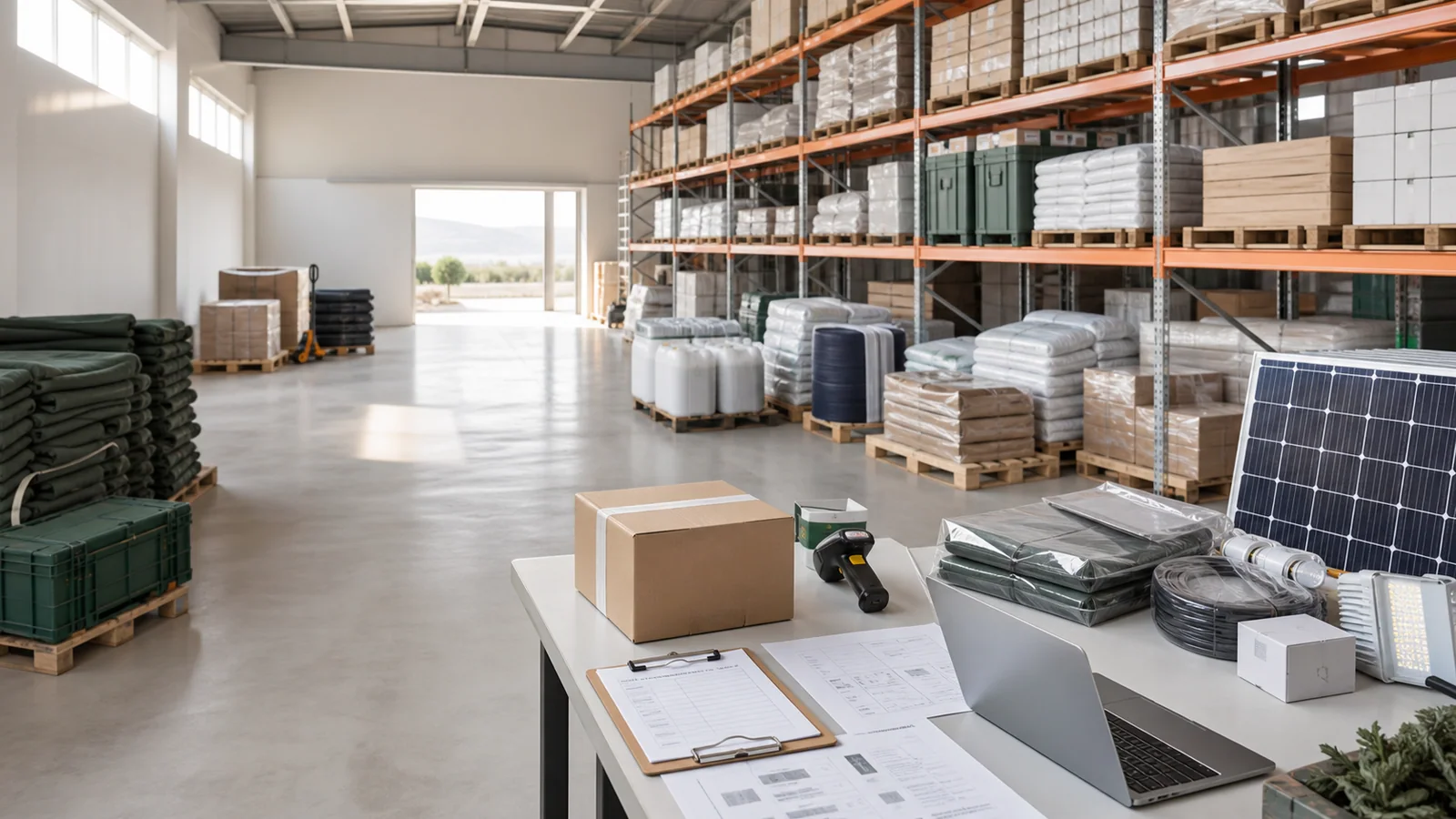 Machinery, materials and products in an organized supply environment